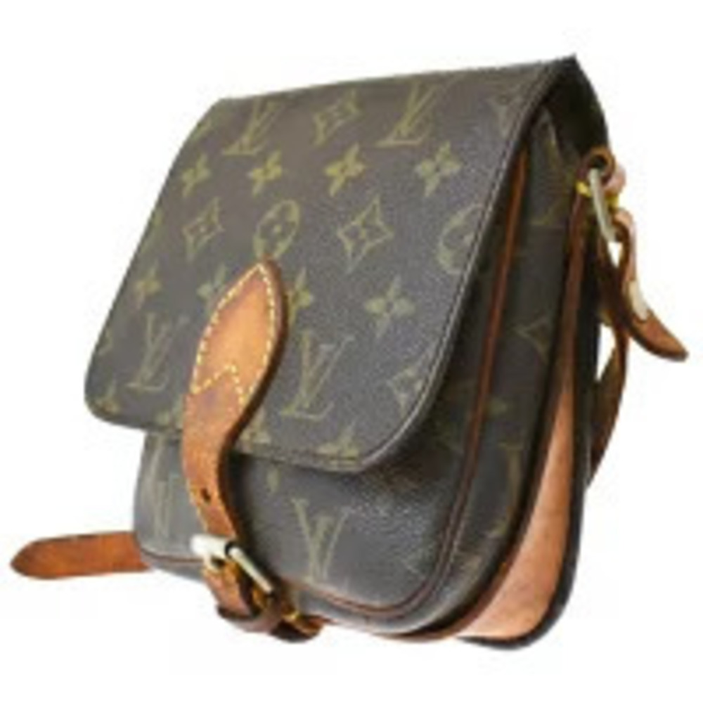 Louis Vuitton Leather Bag Monogram Shoulder Cartouchiere Brown
